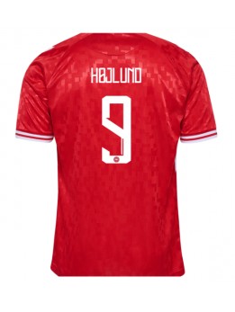 Dänemark Rasmus Hojlund #9 Heimtrikot EM 2024 Kurzarm